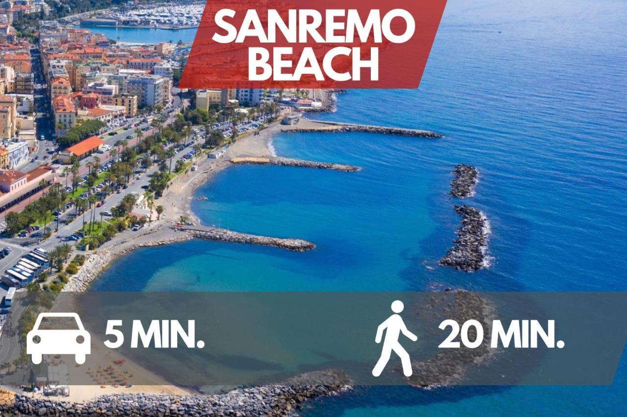 Free Parking-Sea View, With Pool & Garden Daire Sanremo Dış mekan fotoğraf